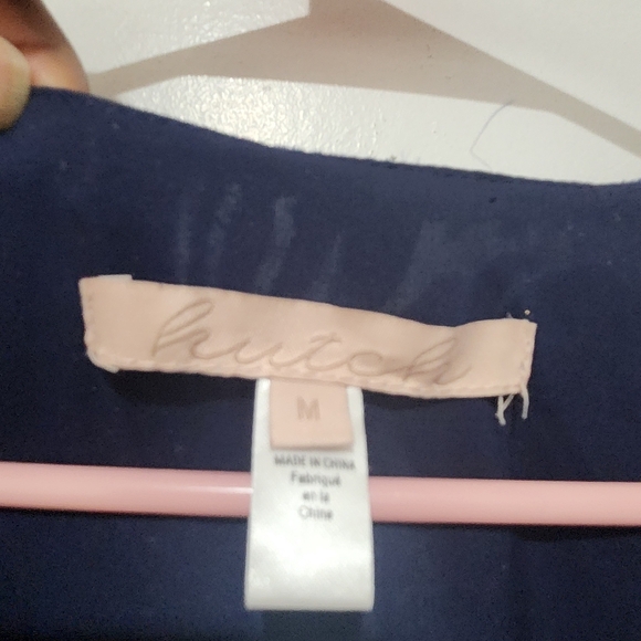 Anthropologie Daniella Navy Velvet Wrap Dress Size M - Picture 6 of 8